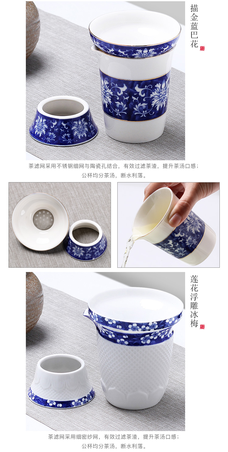 Up with ceramic tea set with fair keller) suit one fair points device and a cup of tea cup pot of white porcelain