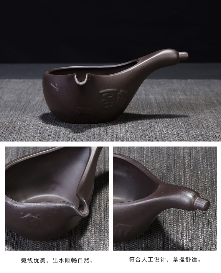 Leopard lam, purple sand tea set suits for domestic half automatic stone mill lazy kung fu tea tea tea caddy fixings