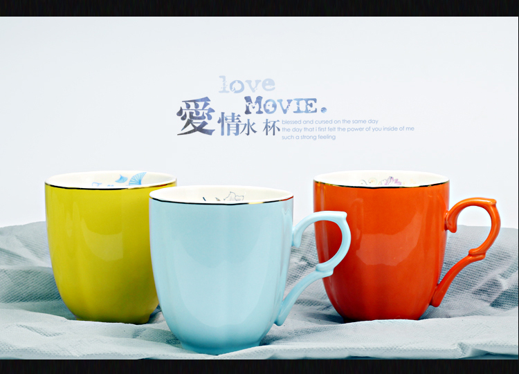 Leopard lam, elegant cup of jingdezhen ceramic tea set tea cup single people of blue and white porcelain cup with cover the meeting office