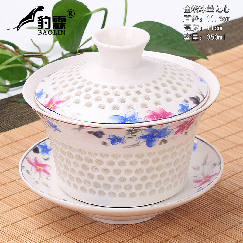 Firewood swirls white porcelain teapot only three tureen tea cups to use large single household kung fu tea set tea service