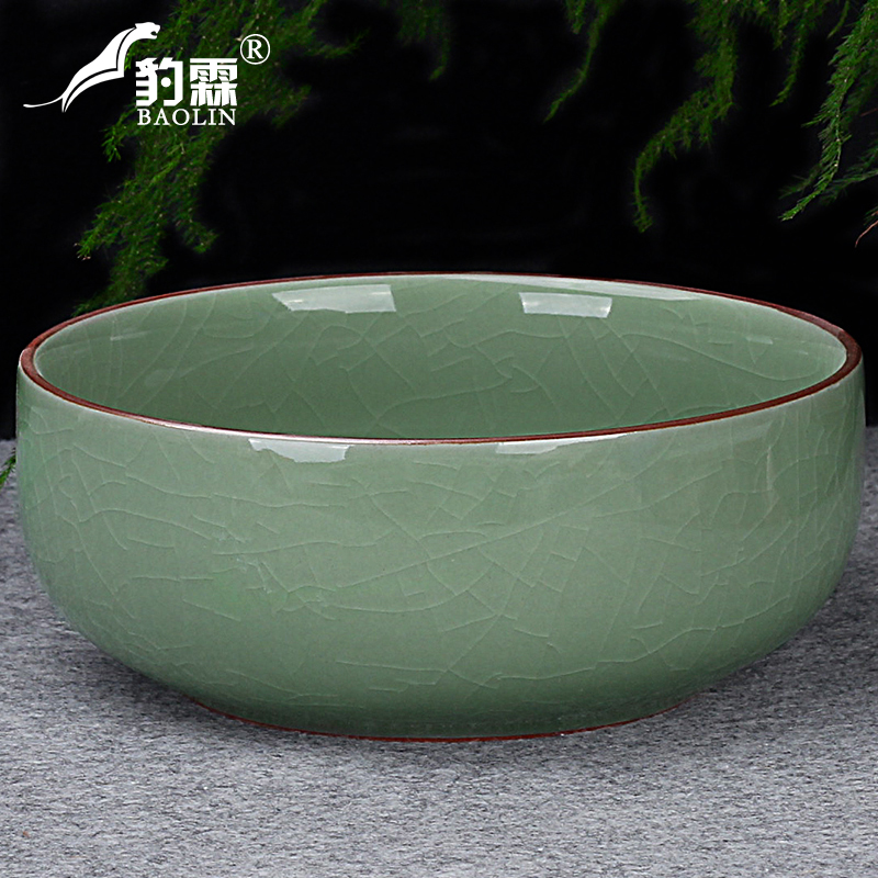 The Heavy tea to wash large writing brush washer water jar washing bowl with ceramic kung fu tea set with parts tea taking with zero household tea tray