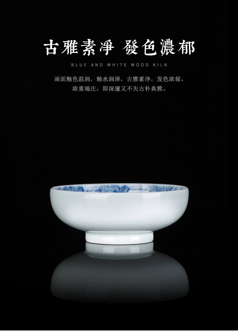 Clock home up ceramic cups jingdezhen blue and white cloud kongfu master cup all hand longfeng personal special tea cups