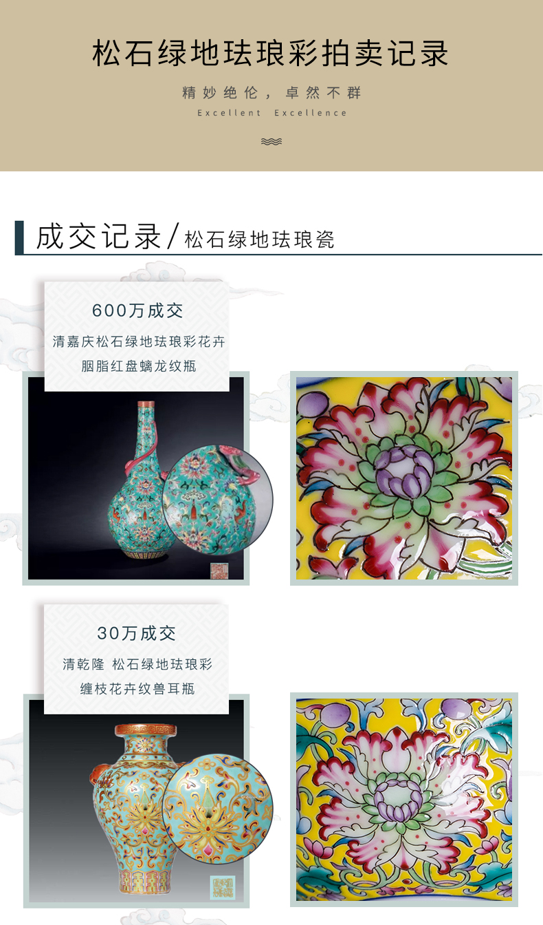 Clock at jingdezhen up tureen single hand, hand draw colored enamel high - end kung fu tea set three bowl of the big cups