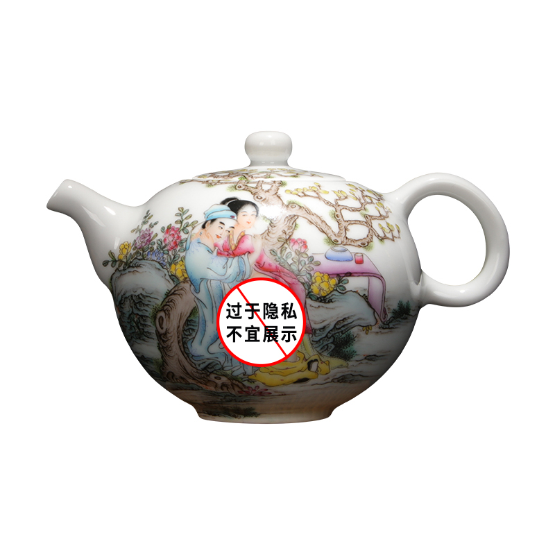Jingdezhen chinaware sample tea cup hand - drawn characters powder enamel POTS all hand teapot kung fu tea pot