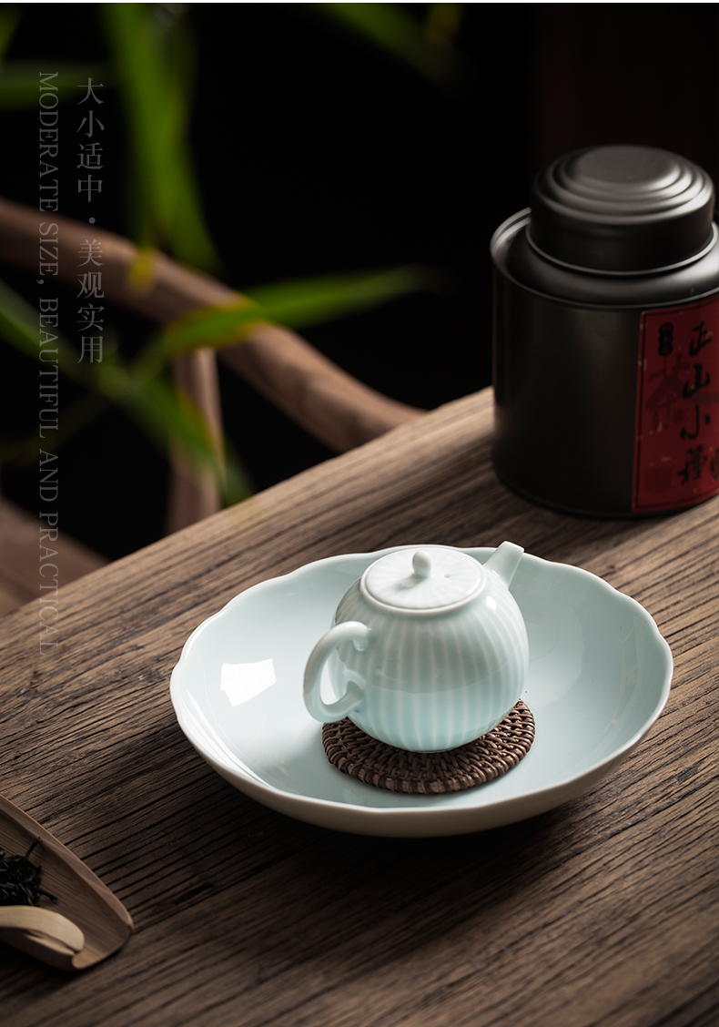 Clock home up ceramic pallet kunfu tea home snacks for pot bearing reservoir type dry tea set tea service parts