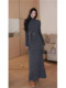 Retro lazy style suit for women, half turtleneck sweater, a complete set of ootd wear, new trendy knitted skirt