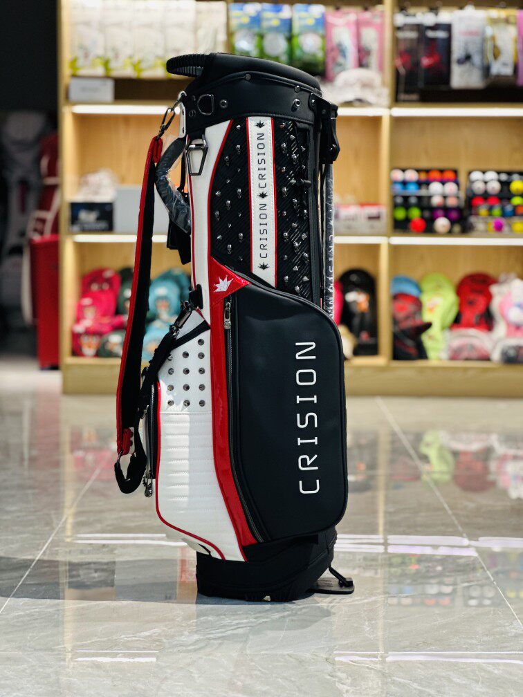 Korea's new arrival crision golf bag: fashion rivet stand bag