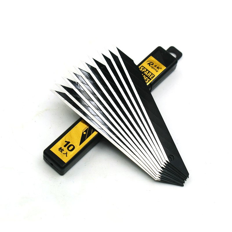 Day Steel 90K All Black Beauty Knife Sheet 30 Degrees Acute Angle Sharp Corner Car Cling Film Engraving Wallpaper Wallpaper Blade 50 Pieces