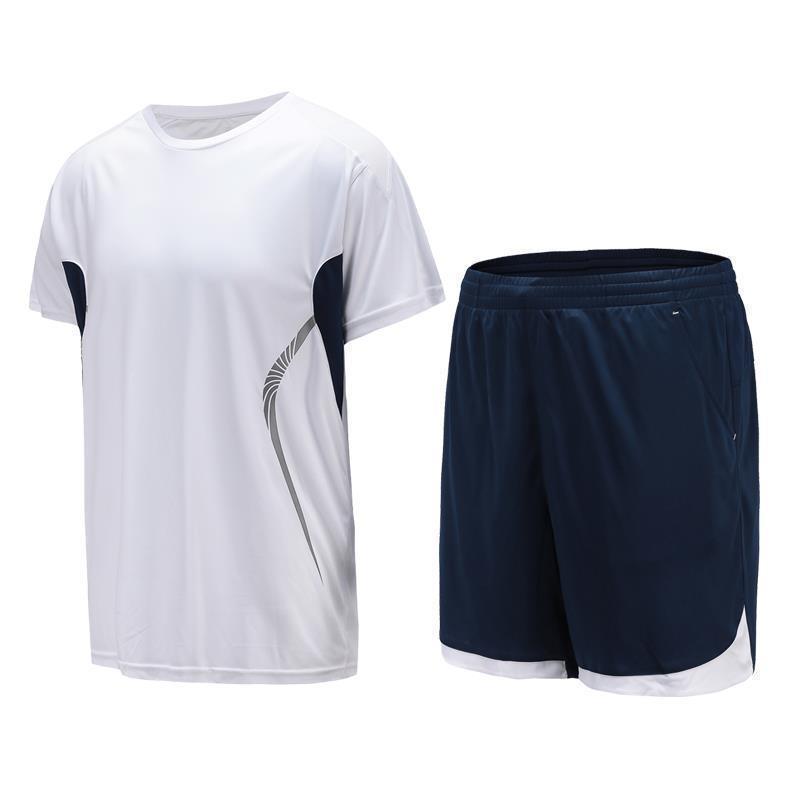 Leevy forces for running clothing sportswear head round thick cotton T shorts men's sports suit M17L346R