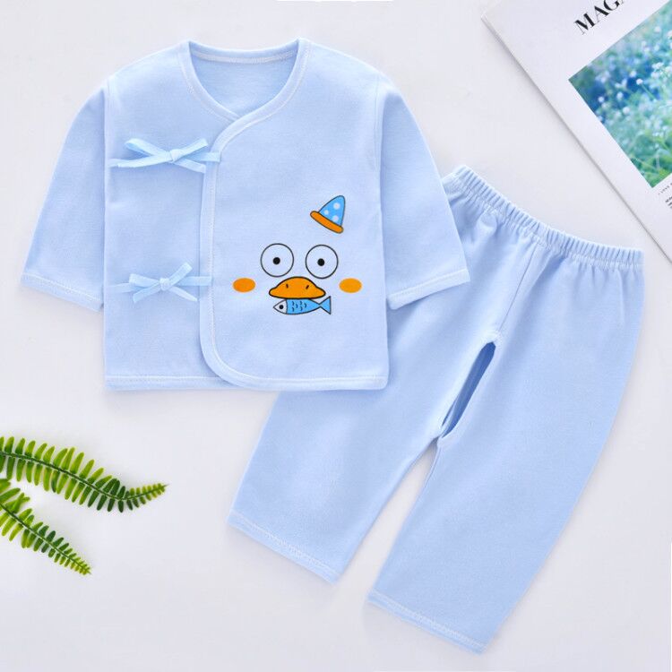 Trẻ sơ sinh vào mùa xuân và mùa thu tu sĩ quần áo quần áo cotton bé 6 bé đồ lót bộ 0 tuổi 3 tháng 1 mỏng mùa hè váy.