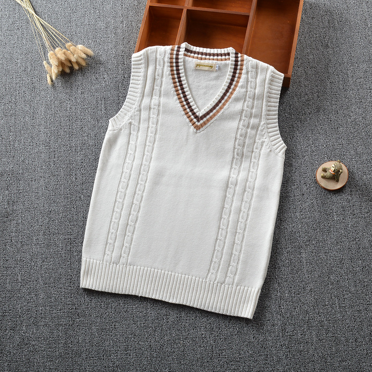 Của nam giới Knit Vest Mùa Thu Mùa Đông Tóc Vest Không Tay Áo Len Hàn Quốc Mace Một V-Cổ Đầu Gối Vai Vài Tinh Khiết Xu Hướng