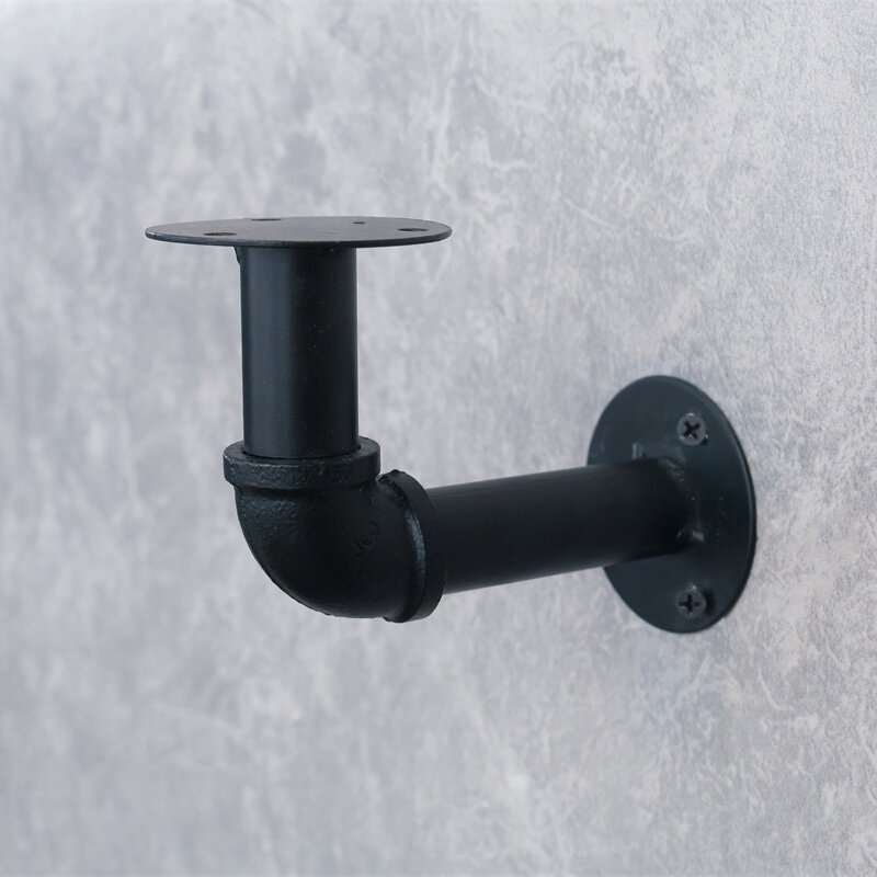 Wall high bearing water pipe bracket laminate Rack Separator Support Frame Thickened Iron Art Retro Wall Shelf