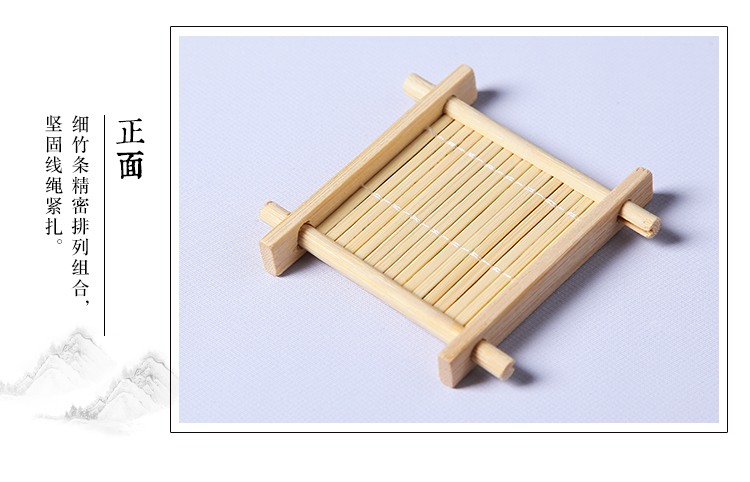 Kung Fu Bộ trà Trà Phụ kiện nghi lễ Tre Coaster Square Tic Tac Toe Cup Trà tre Khay trà Mat Pad cách nhiệt bình hãm trà