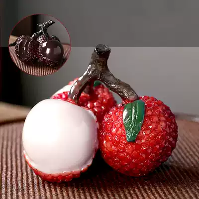 Douyin with tea pet ornaments flush color litchi boutique creative can raise small tea table tea set tea ceremony accessories