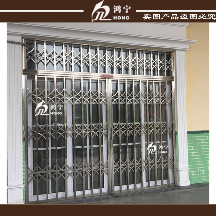 Stainless steel pull gate Lam gate balcony sliding door 304# stainless steel pull gate anti-theft folding window