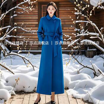 高级感加厚时尚毛呢大衣2025冬新款流行呢子加棉长款过膝保暖外套