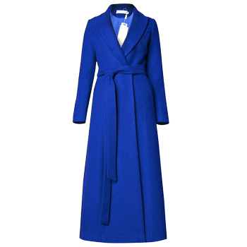 New autumn and winter slim fit knee-length woolen jacket