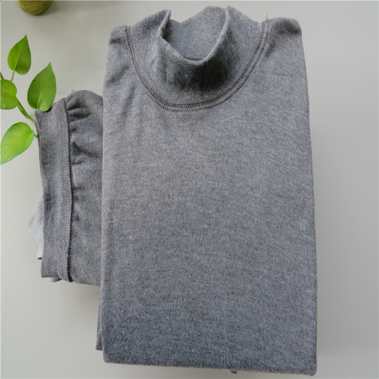 Mens bông T-cổ áo lót bông thấp cổ quần mùa thu thiết lập trung niên bông áo len quần cotton dày vừa