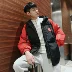 Guochao mùa đông dịch vụ bánh mì vài chiếc mũ trùm đầu bông quần áo quá khổ kính cotton nam hip hop lỏng dày đồ đôi Trang phục Couple