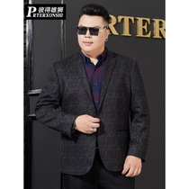 Spring large size suit Mens casual coat fat guy business loose single West casual dress plus fat plus size fat suit