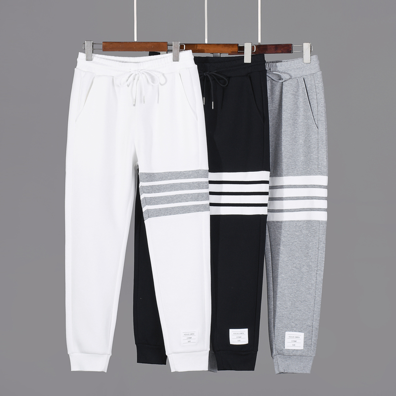 American-Style Trendy Heavyweight Sweatpants for Men, Autumn High-End Four-Stripe Popular Sports Pants, Men's Jogger Casual Pants
