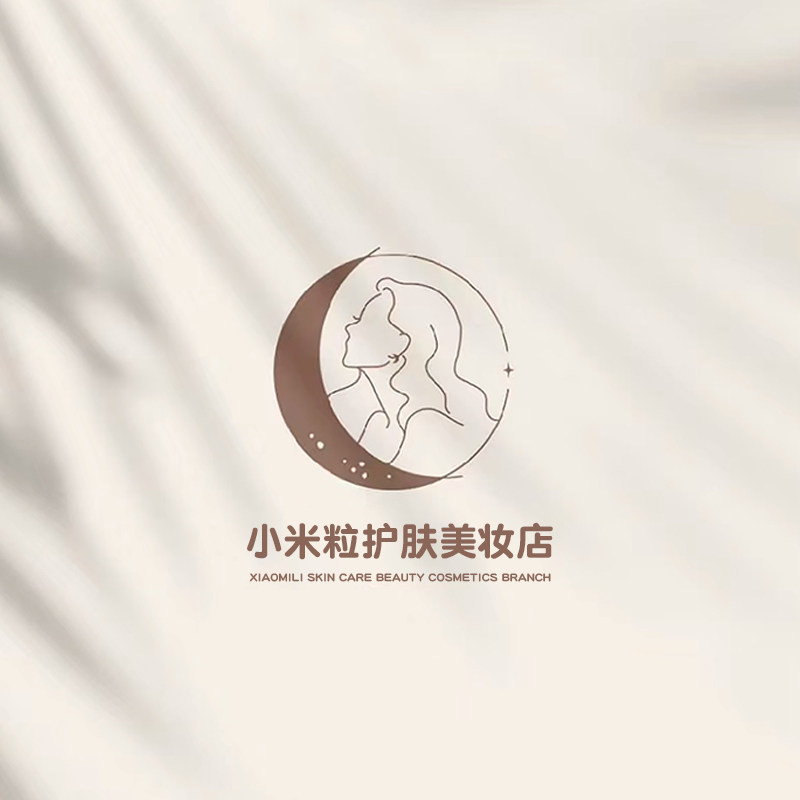 小米粒护肤美妆店的LOGO