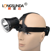 Langshengda – projecteur T89 ultra-lumineux haute puissance puissant extérieur longue portée monté sur la tête avec batterie externe USB