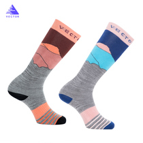 VECTOR ski socks Winter non-slip warm thickened mountaineering veneer double board medium long high tube towel socks Sports socks