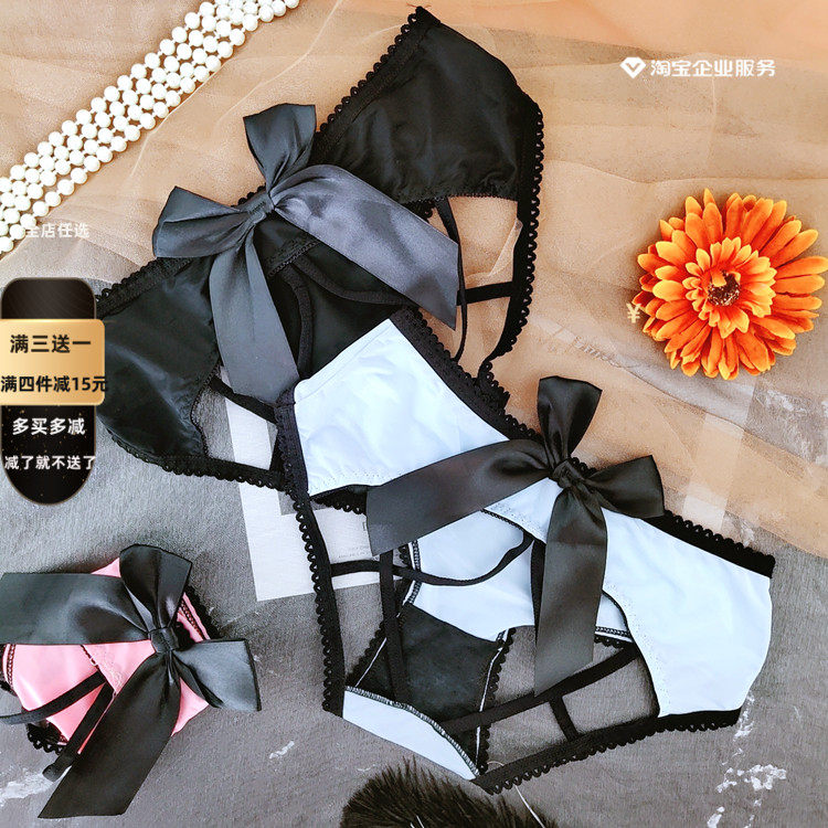 Japanese lace panties Female seduction passion hot big butterfly Cute sweet hollow show ultra-thin briefs