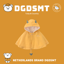 Dutch DGDSMT childrens clothing 2023 winter new mens and womens baby coats hooded shawl windproof cloak for going out