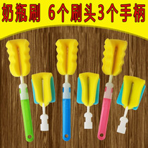 3-loaded sponge bottle brush bottle cleaning brush replacement brush head cleaning cleaner long handle Cup brush bottle brush