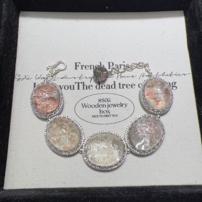 Original Design Natural Flower Ghost Crystal Egg-Shaped Multi-Bead Bracelet S925 Silver Crown Diamond Magic Box Large Beads for Women Original Design Natural Flower Ghost Crystal Egg-Shaped Multi-Bead Bracelet S925 Silver Crown Diamond Magic Box Large Beads for Women