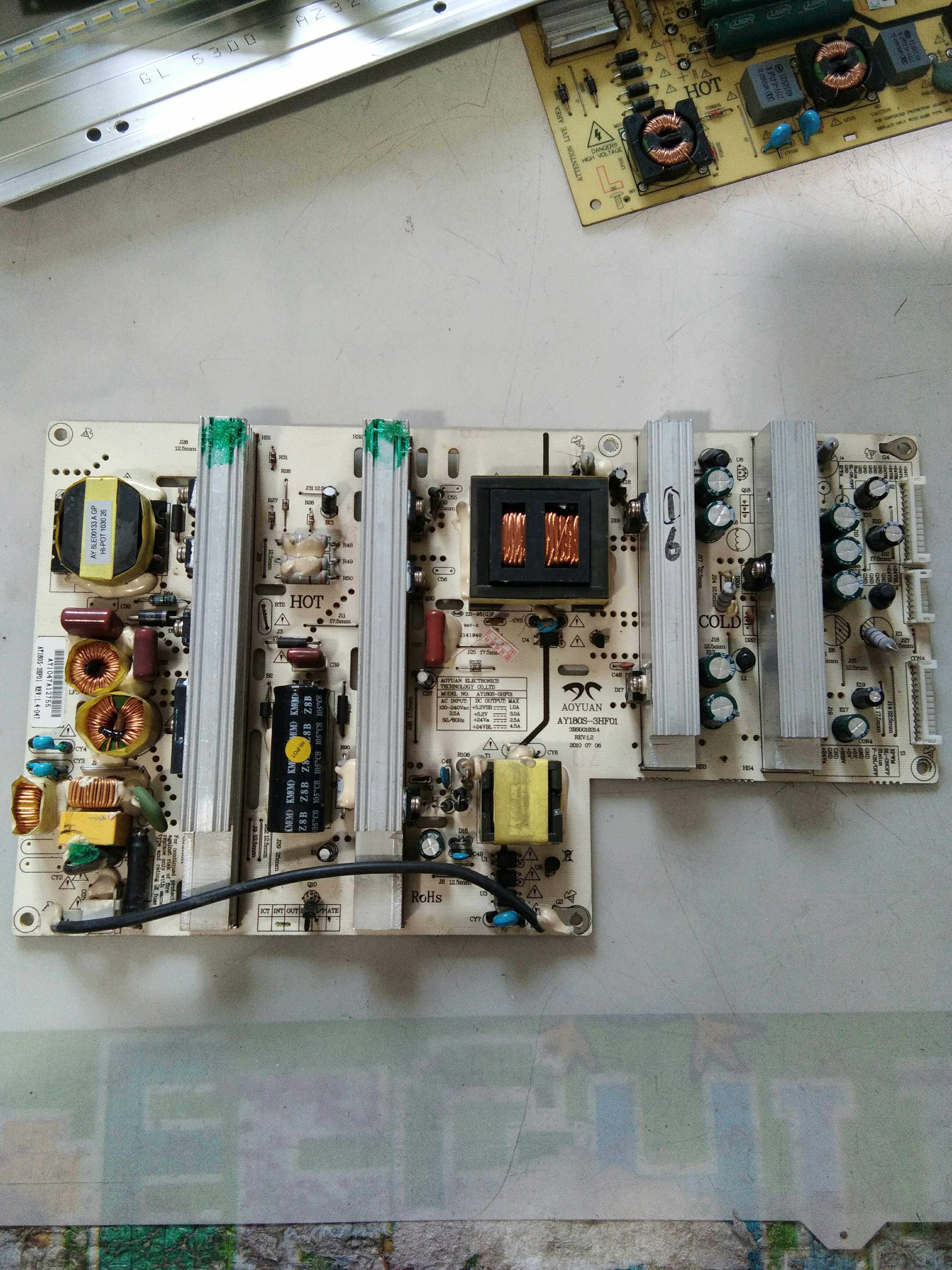 Original Disassembly Changhong ITV42850EB Power Board AY180S-3HF01