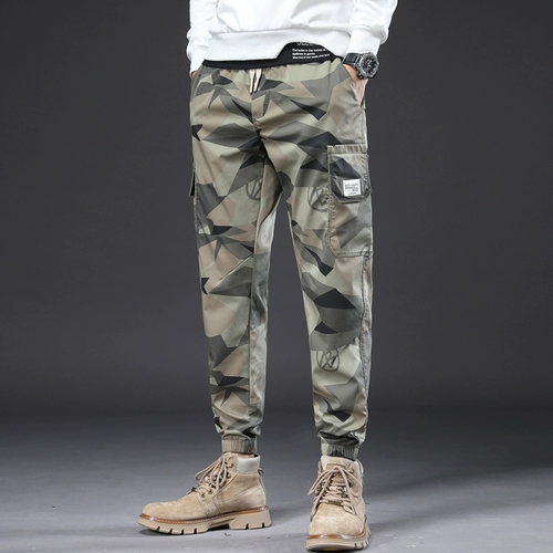 Зимний камуфляжный спортивный парашютист, демисезонные штаны, мужские повседневные брюки для отдыха, свободный крой