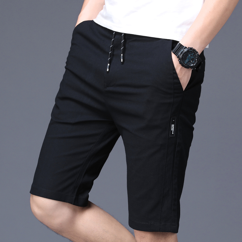 Summer Ice Silk Casual Shorts Men Boomer 50% 50% Pants Thin summer 5 Pants Han Edition Trends Outside