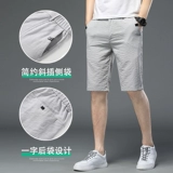 Летние тонкие шелковые шорты для отдыха, штаны, спортивная пляжная летняя одежда, из хлопка и льна