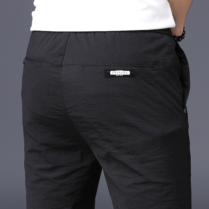 Men's clothing Summer slim fit Ice Silk length pants ultra-thin Summer Dress Breathable Working Clothes Loose Men Casual Pants Spring and Autumn