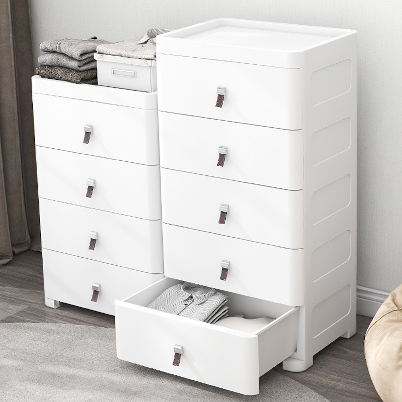 45 55cm plastic storage cabinet drawer storage cabinet bucket cabinet multi-layer storage rack bedroom bedside table home