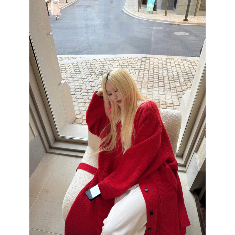 【Urgent Stock - Special Offer Zone】Nssy Drowning Three Fishes New Year Sweater Jacket Knitwear Coat