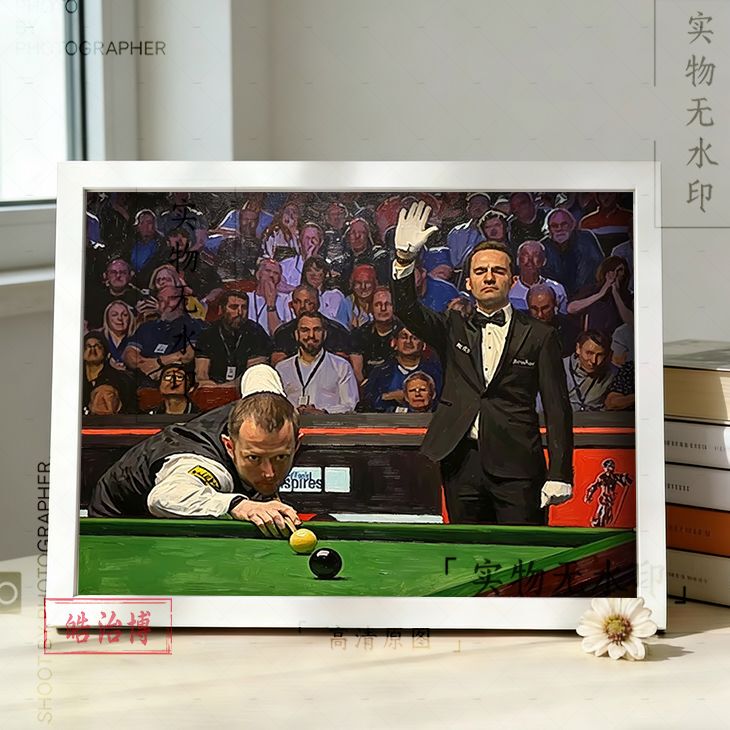 Billiards World Championship Legendary Classic Scene Mark Allen Wu Yize Merchandise Billiard Room Tabletop Can Be Hung with Photo Frame Billiards World Championship Legendary Classic Scene Mark Allen Wu Yize Merchandise Billiard Room Tabletop Can Be Hung with Photo Frame