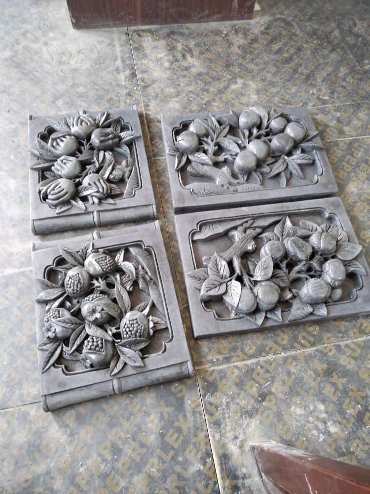 Retro Brick Sculptures Courtyard Gate Pair of Pendant Door Head Lantern Flower Pendants Lions head Eave Head Brick Sculpture Accessories-Taobao