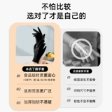 Одноразовые износостойкие черные резиновые нескользящие перчатки из ПВХ