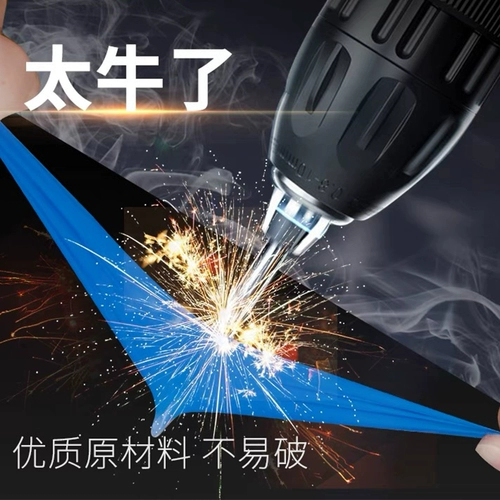 Одноразовые синие износостойкие нескользящие маслостойкие рабочие перчатки из ПВХ