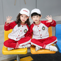 Kindergarten garden clothes spring and autumn suits new baseball clothes pure cotton sports style childrens class clothes primary school school uniforms autumn