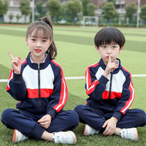 Primary school school uniforms spring and autumn new 2019 sports class clothes pure cotton three-piece teacher kindergarten autumn garden clothes