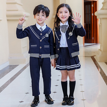 Primary school uniforms spring and autumn suits new children Inn College Wind Three sets of class uniforms The kindergarten Garden Costume Fall