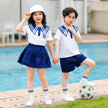 Primary school uniforms for summer clothes with new 2021 children banged on navy wind class performance clothes teachers kindergarten garden clothes