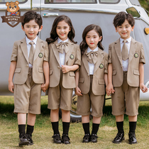 Primary school students  school uniforms summer clothes new British style childrens suits pure cotton three-piece class clothes teacher kindergarten garden clothes