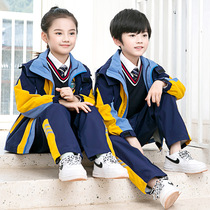 Primary school Childrens school uniforms Autumn winter clothing Three sets of children Thickened Class Suit Two Plus Suede Kindergarten Garden Clothing Submachine Clothes