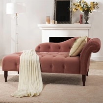 Simple American style light luxury small apartment living room fabric chaise longue sofa lazy lounge chair Nordic master bedroom toffee chair